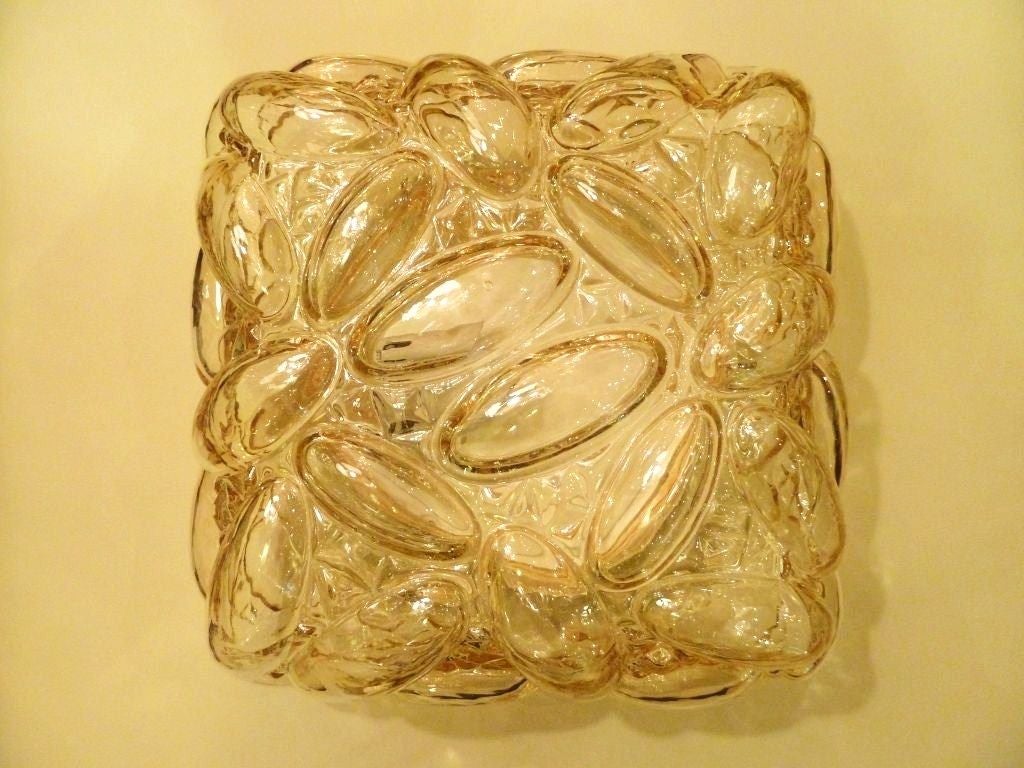 Square Bubble Glass Ceiling Light