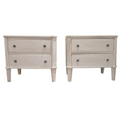 Pair of Swedish Style Bedside Chests