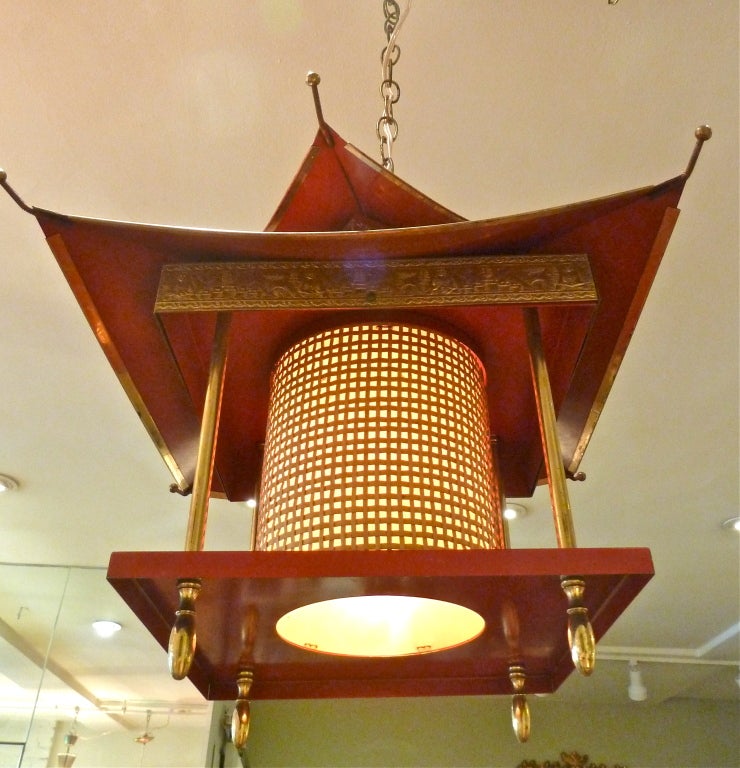 Red Pagoda Chinese Lantern 1