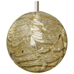 Massive Doria Organic Gold Tone Glass Globe Pendant 9