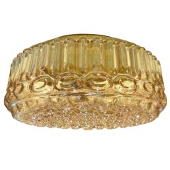 Round Amber Bubble Glass Ceiling Light