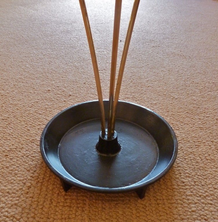 Three Ring Aubock Style Umbrella Stand at 1stdibs