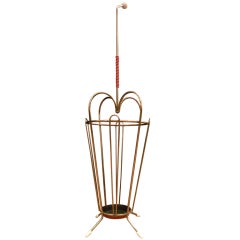 Solid Brass Long Handle Umbrella Stand