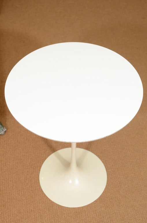 Mid-20th Century White Knoll Tulip Side Table with Laminate Top, Pair Available