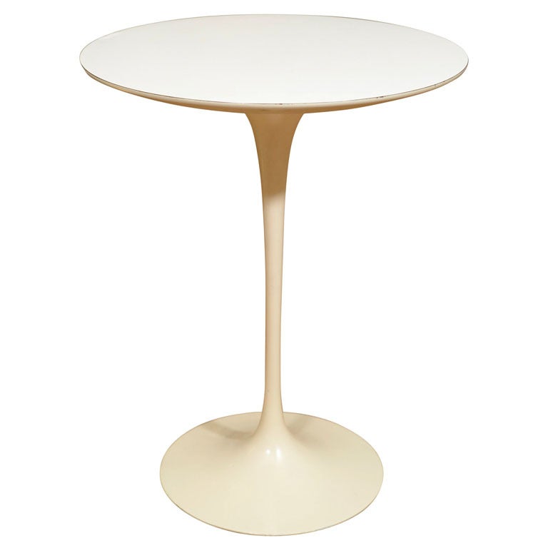 White Knoll Tulip Side Table with Laminate Top, Pair Available