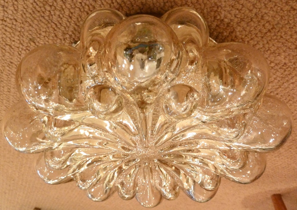 Austrian Amber Bubble Starburst Ceiling Light
