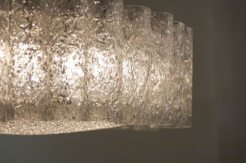 German Elegant Doria Glass Tube Chandelier