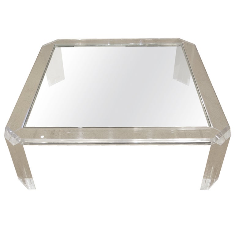 Large Lucite Coffee Table By Les Prismatiques Large Lucite Coffee Table By Les Prismatiques