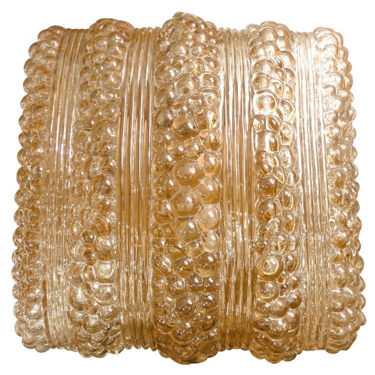 Amber Bubble Flush Mount Ceiling Light