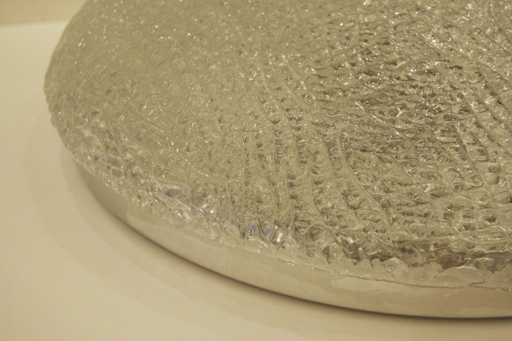 Monumental Kalmar Ice Glass Flushmount Ceiling Light