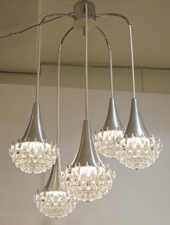 Raak Teardrop Cascading Pendant Chandelier