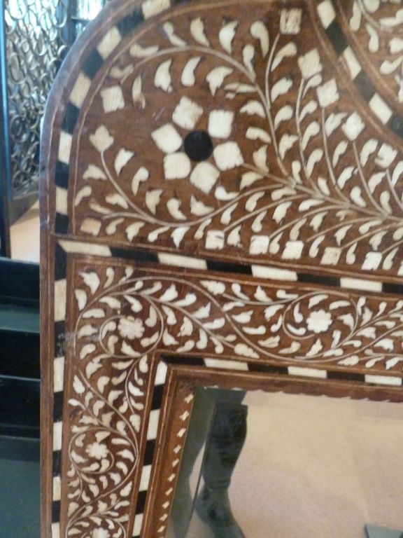 Moroccan Bone Inlay Mirror In Excellent Condition In Stamford, CT
