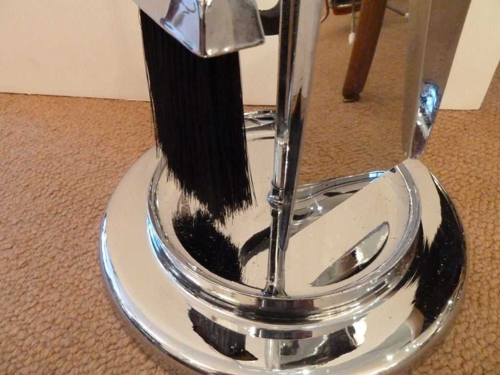 Lucite and Chrome Fireplace Tool Set