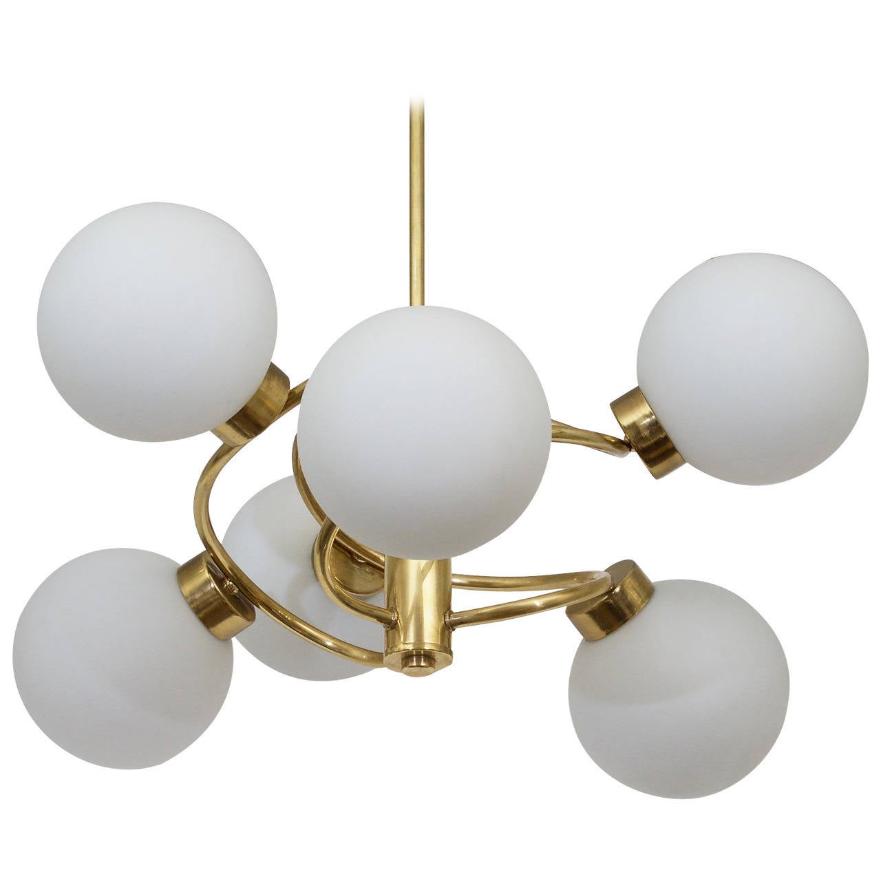SixGlobe Brass Orbital Chandelier at 1stDibs