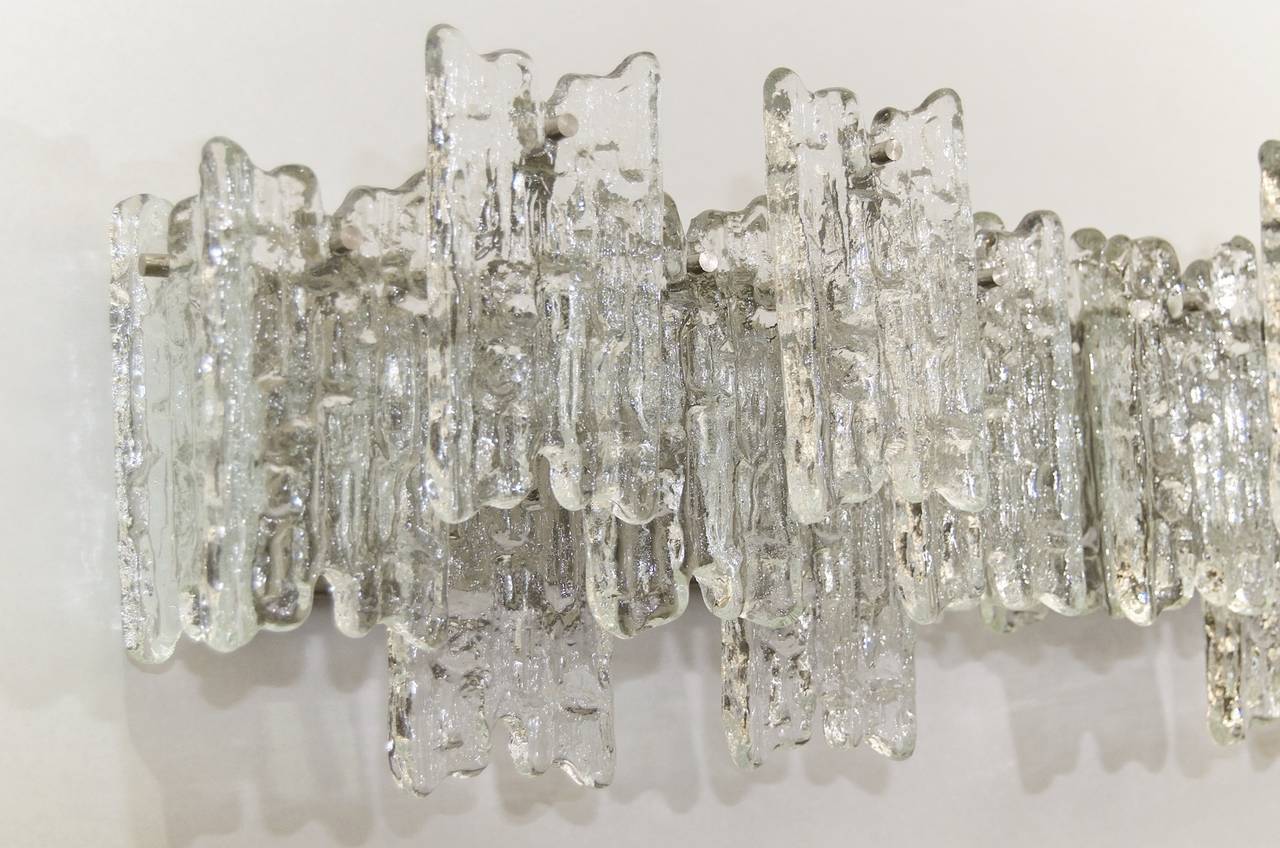 Austrian Grand Ice Glass Kalmar Sconce