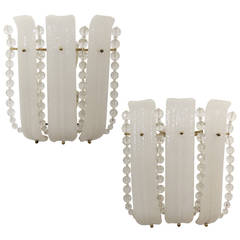 Pair of Monumental Sconces in the Style of Barovier