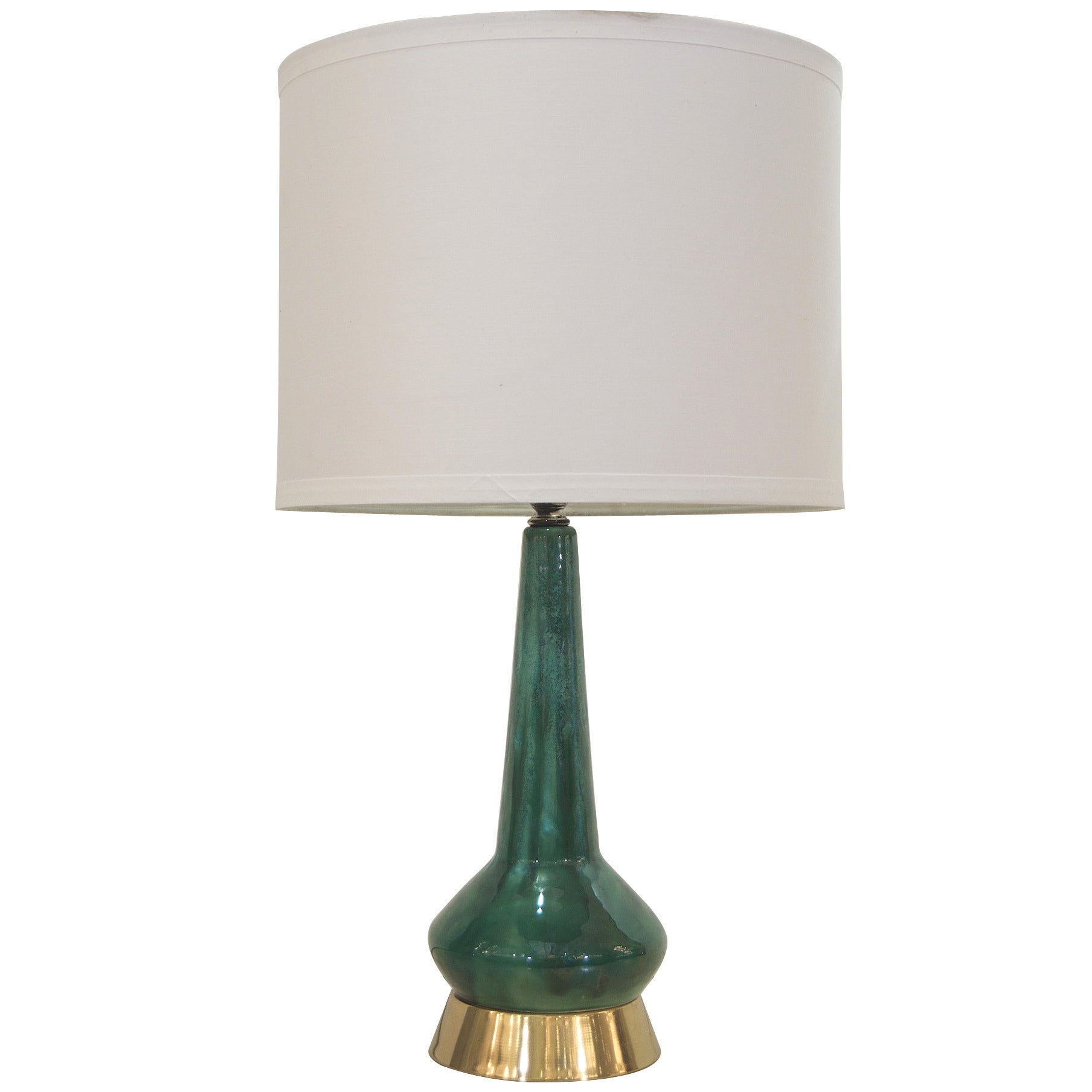 Petite Green Glazed Table Lamp