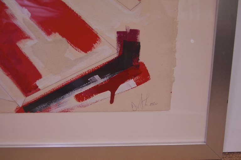 Minimalist Framed Abstract Painting by Dennis Ashbaugh