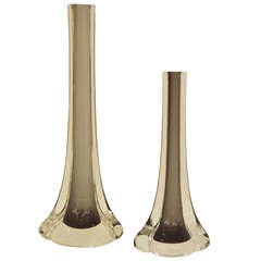 Pair of Murano Fused Glass Vases