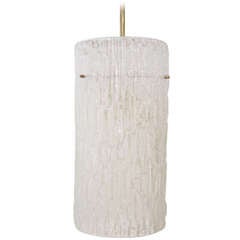 Large Kalmar Style Ice Glass Pendant Light Large Kalmar Style Ice Glass Pendant Light