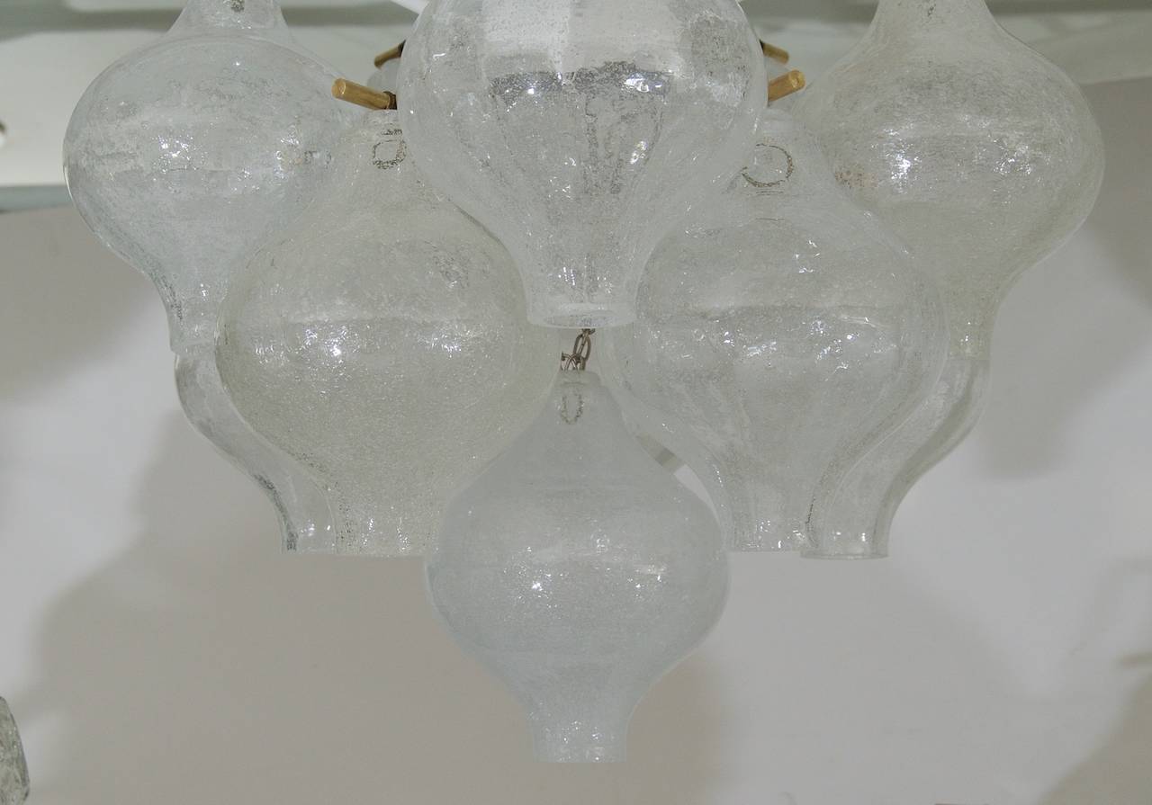 Petite Flush Mount Kalmar Tulipan Chandelier (Pair Available) In Excellent Condition For Sale In Stamford, CT