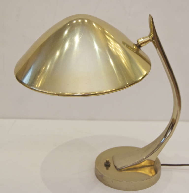 Mid Century Brass Desk Lamp at 1stDibs