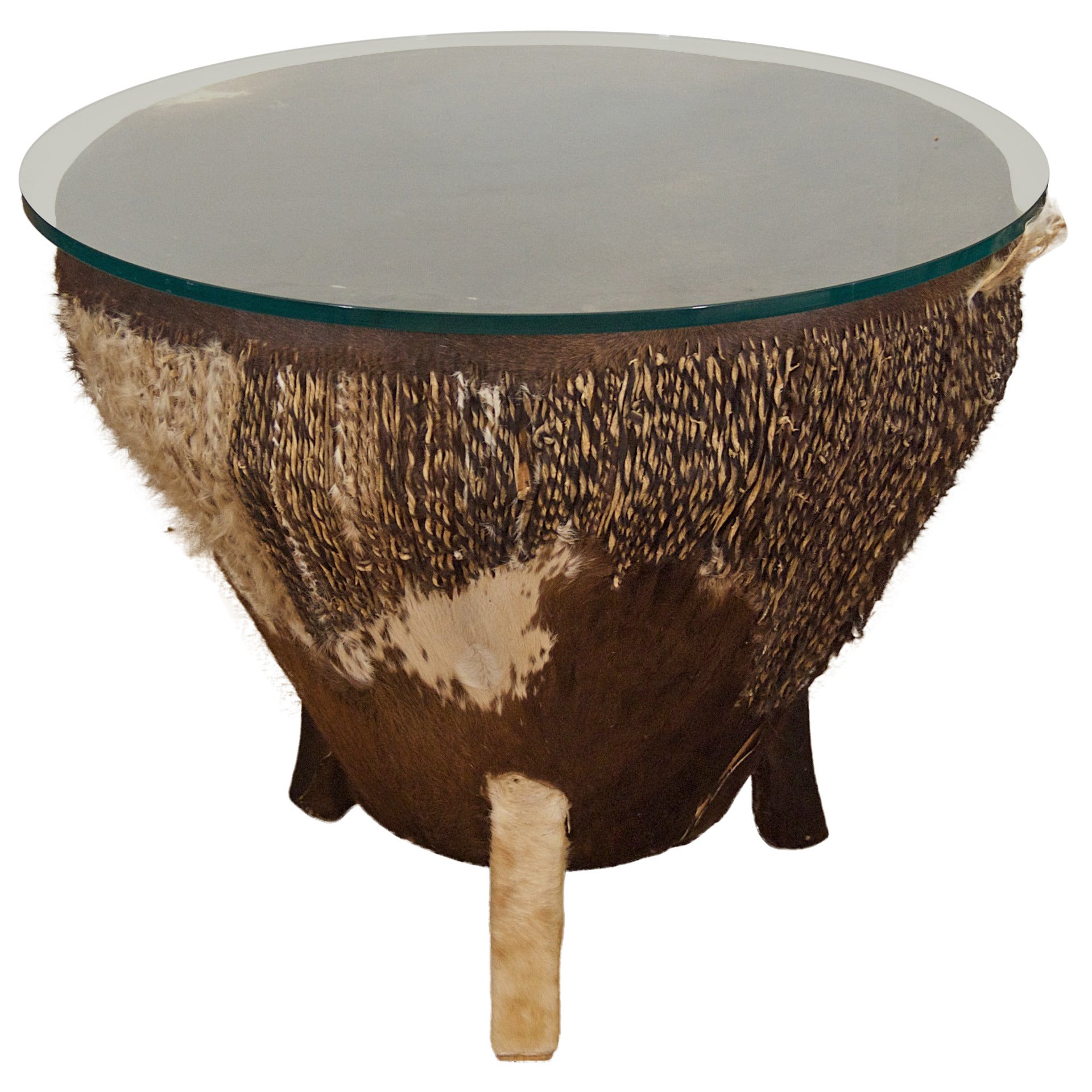 African Drum Coffee Table For Sale