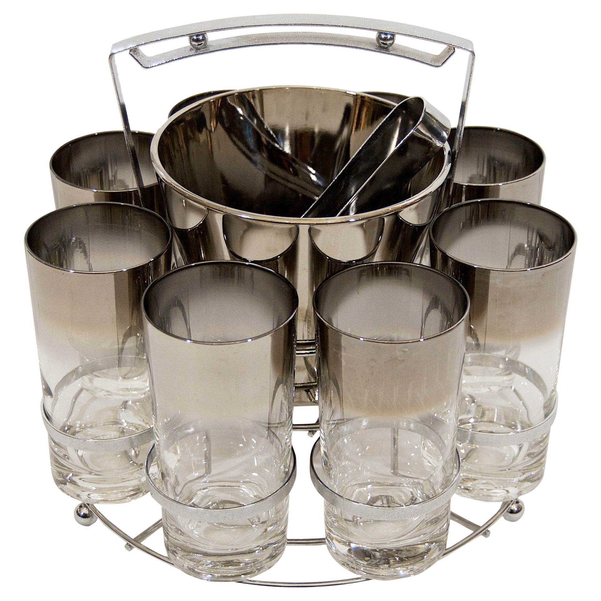 Queens Lusterware Tumbler and Ice Bucket Set