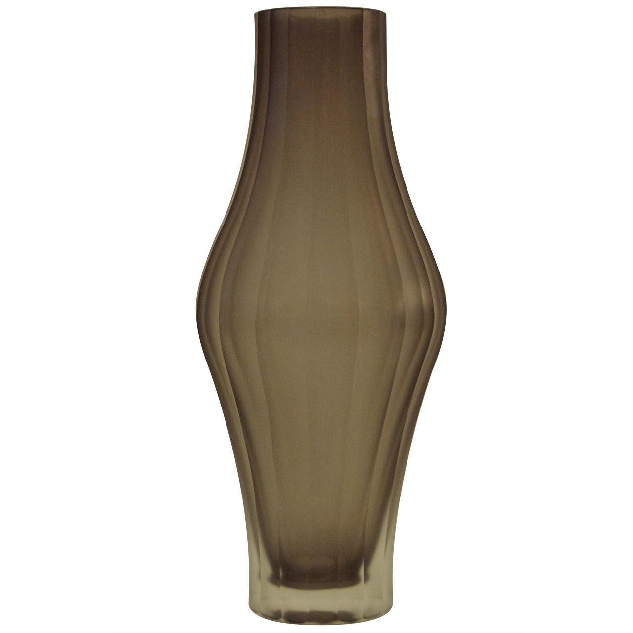 Smoked Glass Geometric Vase