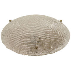 Substantial Wave Surfaced Circular Flush Mount by Hillebrand