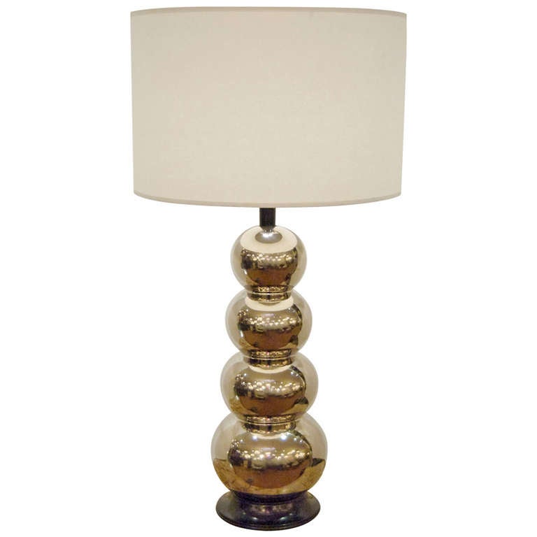 Glaze Ceramic Stacked Ball Table Lamp For Sale at 1stDibs