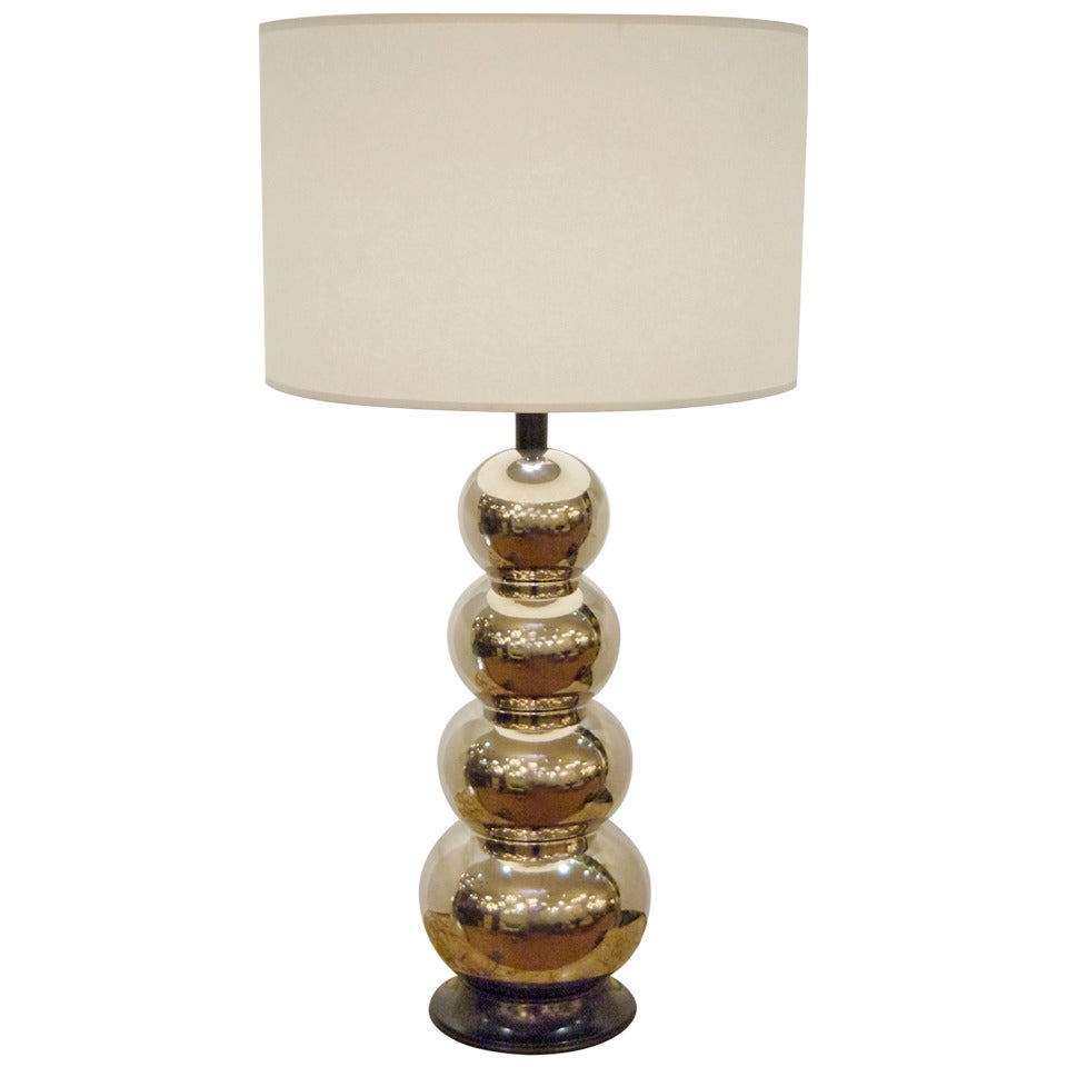 Glaze Ceramic Stacked Ball Table Lamp For Sale