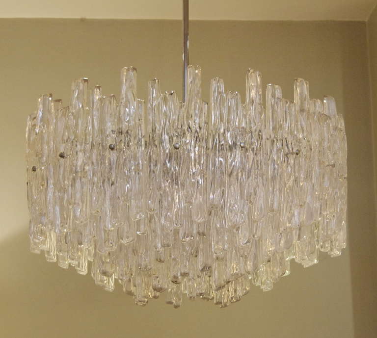 20th Century Massive 4 Tier Kalmar Style Lucite Ice Chandelier