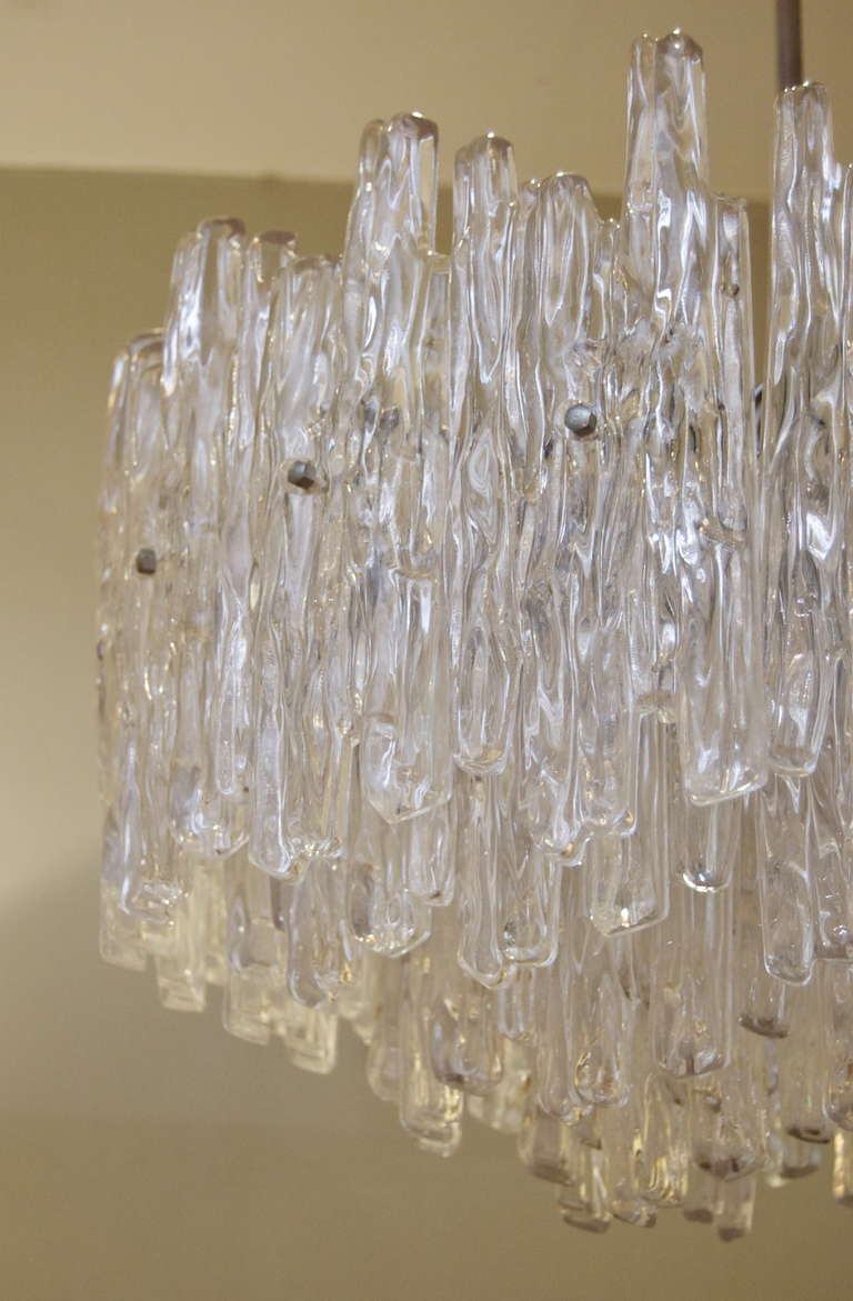 Massive 4 Tier Kalmar Style Lucite Ice Chandelier 2