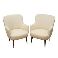 Pair of Petite Italian Fireside or Lounge Chairs