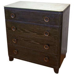 Cerused Black Dresser in the Mont Style Mirrored top