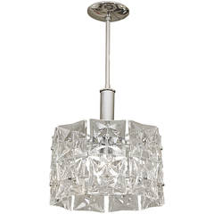 Dramatic Two-Tier Kinkeldey Chandelier with Square Crystals