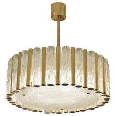 Unique Large Brass Tube Kaiser Chandelier