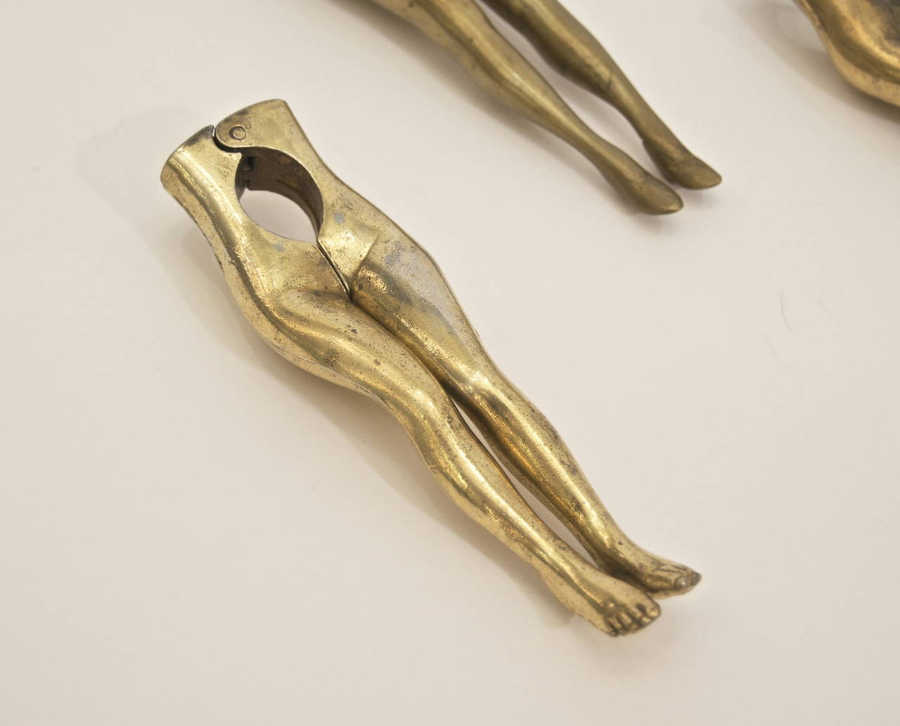 Italian Elegant Brass Lady Leg Nutcrackers