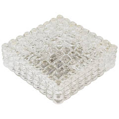 Large Square Bubble Grid Pattern Ceiling Light