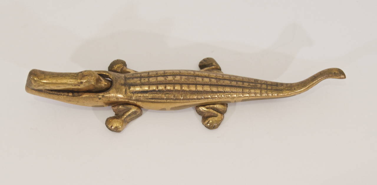 brass alligator