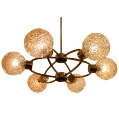 Brass Orbital Sputnik Chandelier