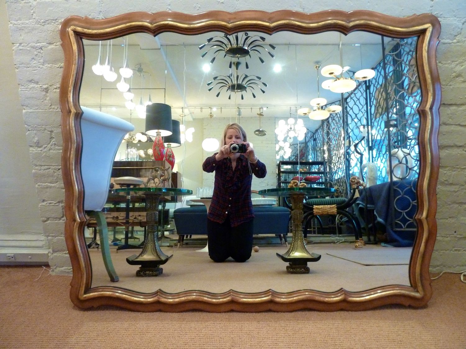 Generous Scalloped Mirror by Widdicomb