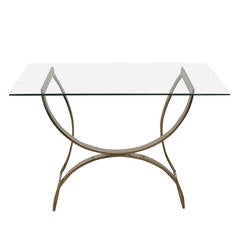 Desk/Console with Arched Chrome Base 8