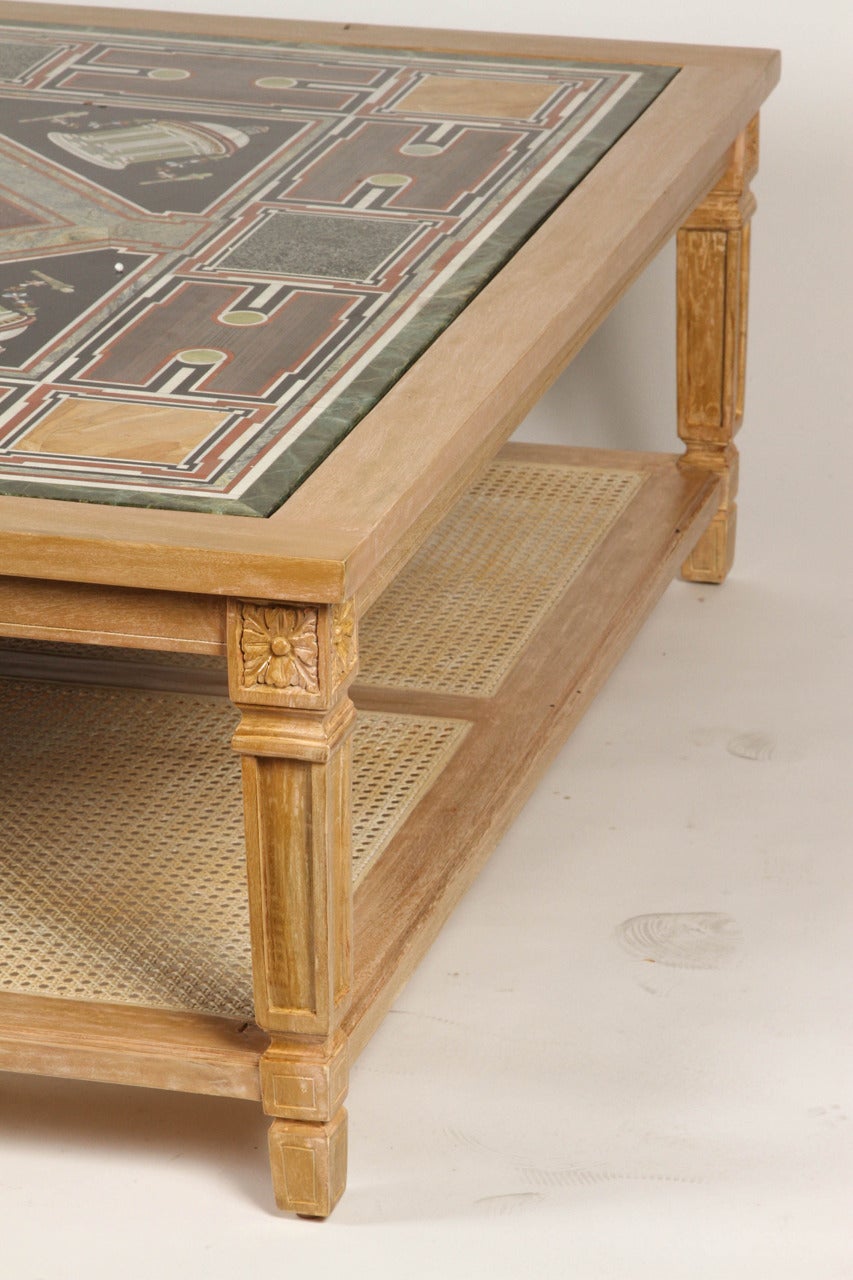 mahogany coffee table with shelf