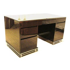 A High Quality Black Streamline Deco Style Desk