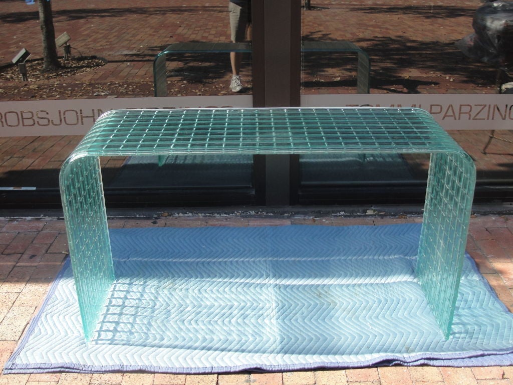 Stunning Green Glass Waterfall Console