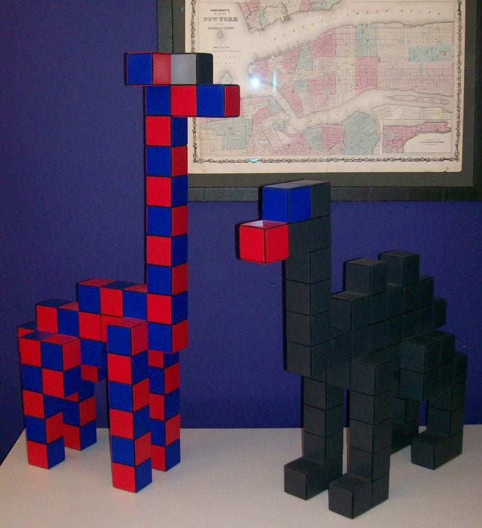 Swiss Rare Verner Panton (Pantonaef)  Modular Toys - Giraffe and Camel