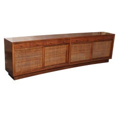 Vintage An Exceptional Extra-Long (Slightly Curved) Mahogany Sideboard
