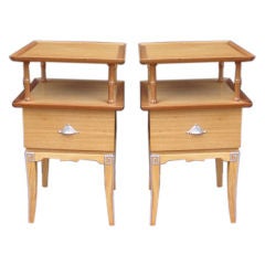 Pagoda Design Petite Sidetables/ Nighstands